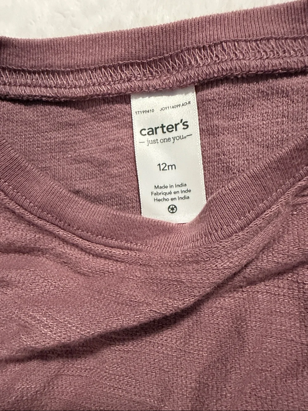 Carter's Mauve Ruffle-Sleeve Top with Light Pink Polka Dot Pants